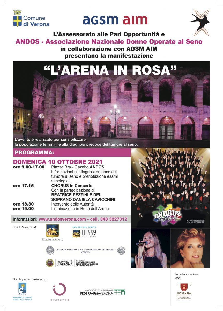 Arena in Rosa Prevenzione Tumore Seno AIRC Comune di Verona
